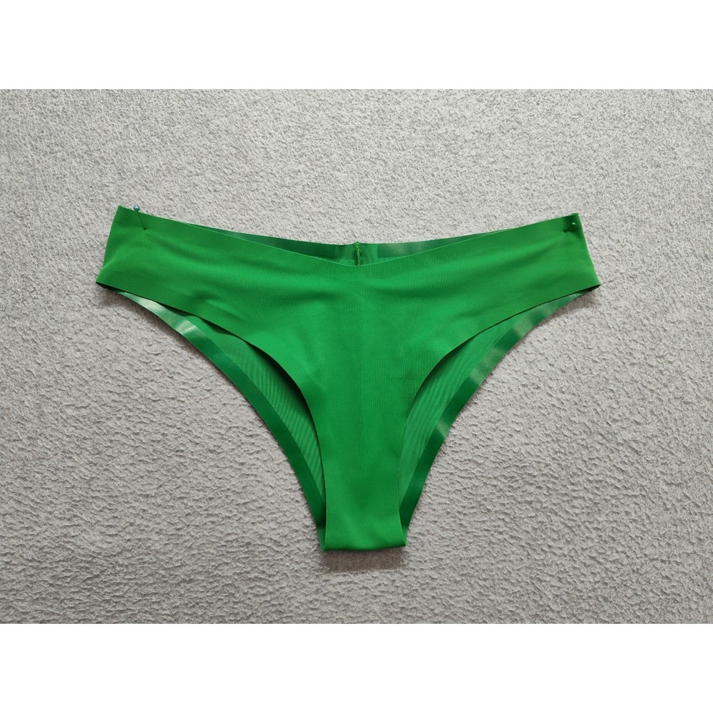 Onewith Women Bikini Bottom S Green V Shaped Pull On Lightweight Stretched Beach